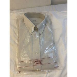 New Arrow Dover Mens Dress Shirt short sleeved‎ Gray shirt size 16 USA